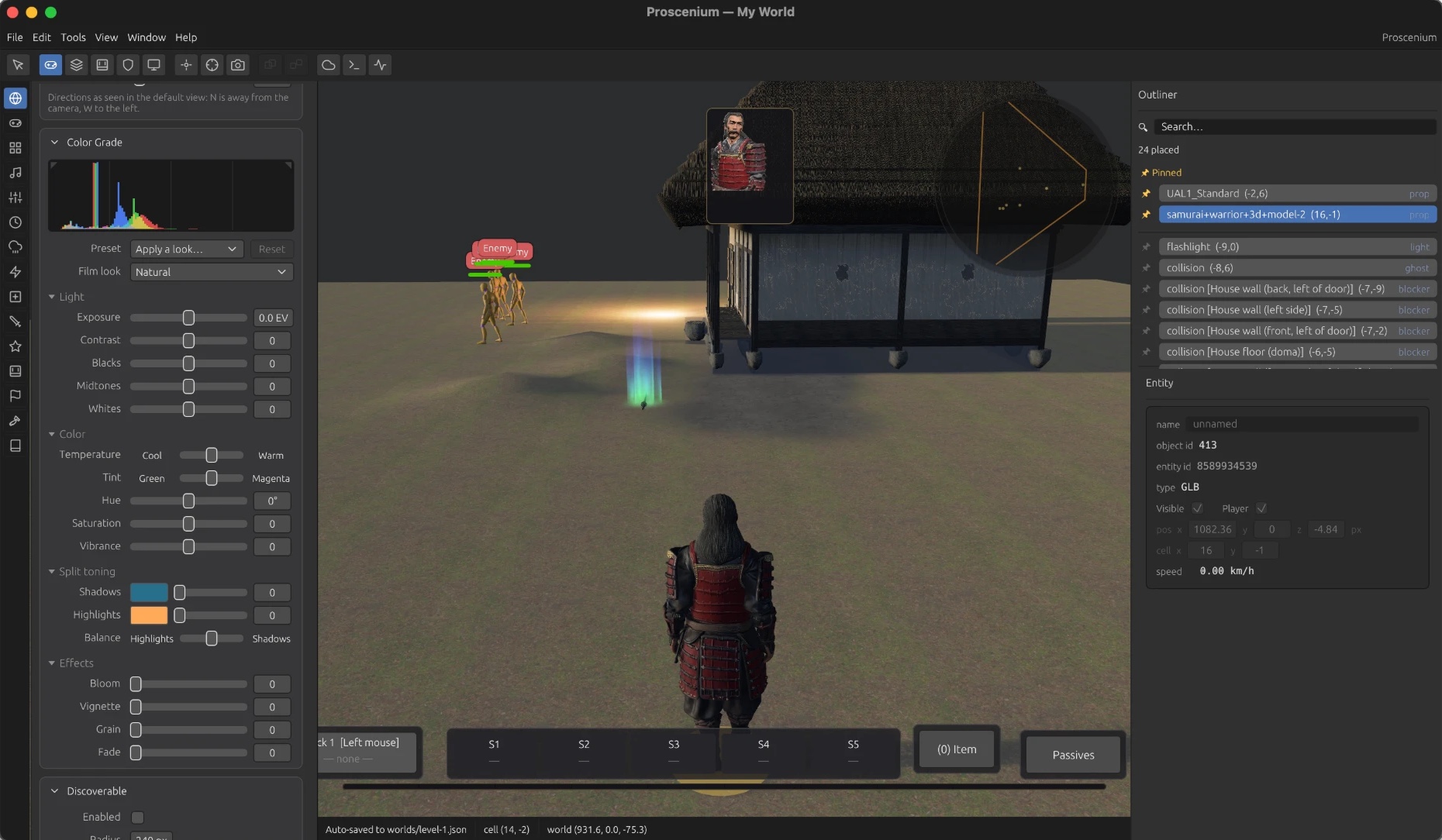 Live colour grading in Play mode